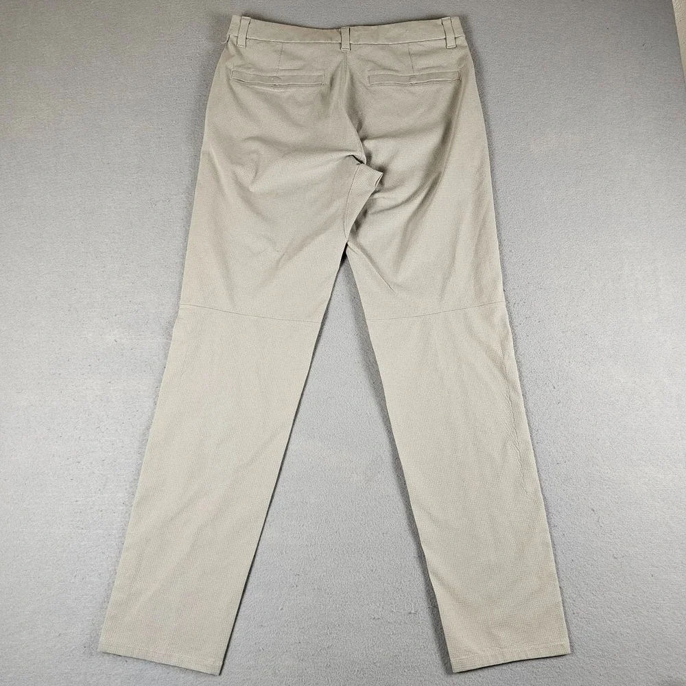 Lululemon Commission Slim Fit Pants Mens 31xx30 Beige Ventlight Chino Stretch